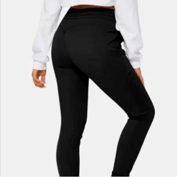 NWT Halara High Waisted Drawstring Side Pocket Full Length Joggers L Black #103Y - Picture 10 of 16